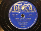 Vintage Judy Garland 78 Over The Rainbow,  Decca