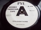 DAVID BOWIE I dig everything UK PYE Demo - solid centre PSYCH MOD HAMMOND