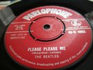 BEATLES  PLEASE PLEASE ME / ASK ME  1963 RED LABELLED ORIG U.K. 45. V/G + Con