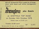 THE STRANGLERS ORIGINAL TICKET SHEFFIELD TOP RANK 14 OCTOBER 1979 RAVEN TOUR