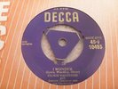 DICKIE VALENTINE: I WONDER 1955 TRI GOLD DECCA 45 RPM EX F10493