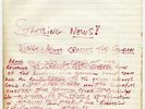 Steve Marriott Small Faces Humble Pie Handwritten Notes: Startling News