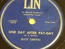 78 rpm  Honky-Tonk, Rock-A-Billy by Buck Griffin on Lin 1007 grade E-