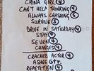 David Bowie - New York Kit Kat Club 19 November 1999 on-stage set list - look