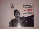 45 T  French EP  GERARD MANSET  ( pochette seule) : Animal on est mal + 3