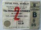 The Rolling Stones Empire Pool Wembley Sat,8, Sept,1973 Ticket Stub .