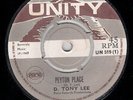 D Tony Lee - Peyton Place - Unity UK Reggae Single