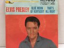 Elvis Presley 45rpm Record That's All Right/Blue Moon of KY. White PROMO Label