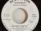 Elvis Presley Rock/Religious 45 - How Great Thou Art/So High