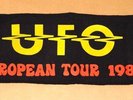 UFO OFFICIAL AUTHENTIC VINTAGE EUROPEAN WOOLLEN SCARF 1980 NO PLACE TO RUN TOUR
