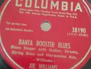 BLUES JOE WILLIAMS (9-string guitar) Banty Rooster Blues/House Lady Col 30190 E