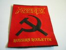 ACCEPT – very rare old original 80s RUSSIAN ROULETTE Patch  metal