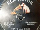 Elvis Presley RCA VICTOR 78 Rpm THAT'S ALL RIGHT/BLUE MOON OF KENTUCKY #20-6380
