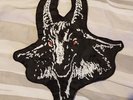 Bathory shaped goat back patch Venom Watain Mercyful Fate Dissection