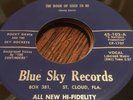 Rocky Davis and the Sky Rockets HOT ROD BABY Blue Sky Rockabilly 45 RARE HEAR