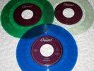 Three Beatles Colored Vinyl 45s-Near Mint