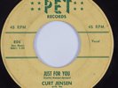 Rockabilly 45 CURT JENSEN Just For You PET HEAR