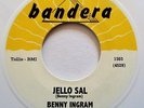 BENNY INGRAM Jello Sal WHITE VINYL 45 Rockabilly Rock & Roll RICK EMERSON Surf