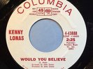 1967 Kenny Lonas “Would You Believe” PROMO 45 • Northern Soul