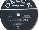 WEBB PIERCE Country 78 RPM Record. Honky Tonk Song
