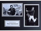 Pete Townshend Signed Autograph A4 photo mount display The Who Music AFTAL  COA