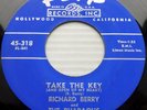 RICHARD BERRY & PHARAOHS doowop Flip 45 TAKE THE KEY  NO KISSIN & A HUGGIN PJ256