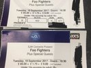 2 x foo fighters tickets O2 19th September