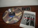THE CLASH. COMBAT ROCK. USA PROMO ONLY PICTURE DISC LP + STICKER.RARE CAMOUFLAGE