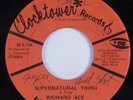Reggae 45 RICHARD ACE Supernatural Thing CLOCKTOWER VG+ HEAR