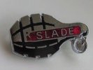 SLADE GRENADE SHAPED ENAMEL PIN BADGE FROM THE 1980's LOCK UP YOUR DAUGHTERS