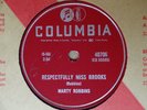 1956 Rockabilly 78 rpm MARTY ROBBINS Respectfully Miss Brooks COLUMBIA Canada EX