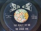 Rare Indiana Garage Punk Stomper 45 The Other Five You Really Got Me KINKS HEAR