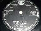 ELVIS PRESLEY His Latest Flame UK ORIGINAL 1961 RCA 1258 SOLID CENTRE
