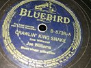 BLUES JOE WILLIAMS Bluebird 8738  Crawlin King Snake/Meet Me at Corner E//V+