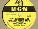 COUNTRY 78 :  HANK WILLIAMS ON MGM 12185 IN E- CONDITION