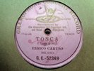 ENRICO CARUSO - Tosca: E Lucean Le Stelle 78 rpm disc (EARLY 1-SIDED)