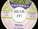 The Catalinas ROCKABILLY 45 (Back Beat 513 PROMO) Speechless /Flying Formation