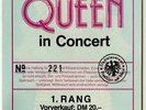 QUEEN : TICKET STUB - QUEEN IN CONCERT - 14.12.1980 - FRANKFURT FESTHALLE