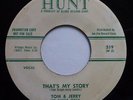 TOM & JERRY 45 That's My Story / Don't Say Goodbye HUNT rock WS105