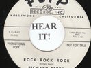 Richard Berry & The Pharaohs DOO WOP 45 (Flip 321 PROMO) Rock Rock Rock/Louie M-