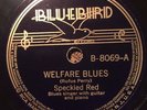 Pre-War Blues 78 SPECKLED RED Welfare Blues BLUEBIRD 8069 EE- Robert Lee McCoy
