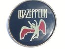 VINTAGE LED ZEPPELIN SWAN SONG ROUND PIN BADGE - MADE IN ENGLAND