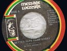 BUNNY BRISSETT Better safe than sorry / Dub Message Jamaican orig roots 45 *hear