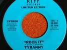 TYRANNY Rock It RARE 1979 hard rock heavy metal 45 RIFF RECORDS PRIVATE EX-