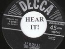 Louis Armstrong & Gordon Jenkins HALLOWEEN JAZZ 45 (Decca 29352) SPOOKS   MINT-