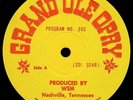 HANK SNOW JUNE CARTER TEX RITTER BILL MONROE GRAND OLE OPRY RADIO SHOW RECORD