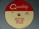 1957 Rockabilly 78 rpm WADE & DICK Bop Bop Baby  QUALITY 1625 Canada