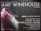 AMY WINEHOUSE ORIGINAL CONCERT POSTER FRANK TOUR SHEPHERDS BUSH EMPIRE