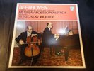 ROSTROPOVICH RICHTER BEETHOVEN CELLO & PIANO SONATAS PHILIPS 835182/3 2LP BOX EX