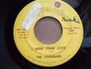 The Chandlers I Need Your Love Makes Me Lonely ColSoul 45 Record OHIO SOUL RARE